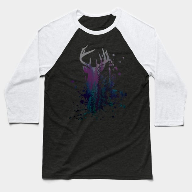 Ink Deer Baseball T-Shirt by WisperzWaltz